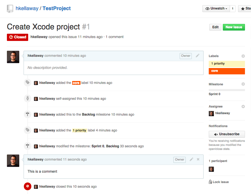 Github Issue History