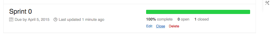 Github Issues Sprint Close